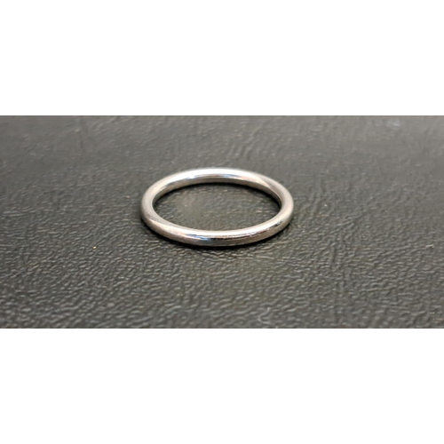 91 - PLATINUM WEDDING BAND
ring size J and approximately 3.2 grams