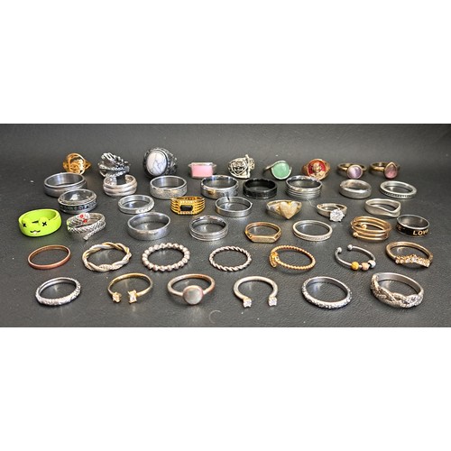 65 - SELECTION OF SILVER AND OTHER RINGS
including stone and paste set examples