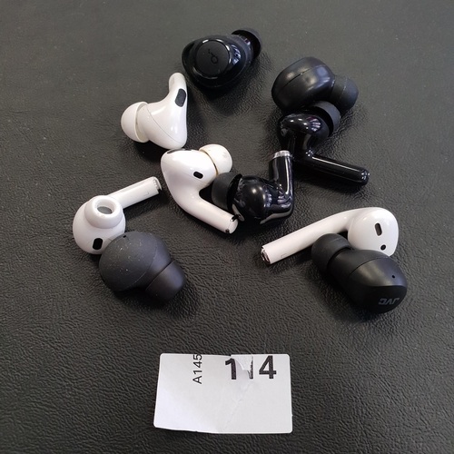 114 - SELECTION OF LOOSE EARBUDS
including Apple and JVC (10)