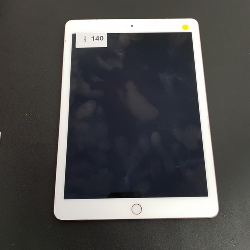 140 - APPLE IPAD PRO 9.7 INCH - A1674 - WIFI & CELLULAR 
serial number DMPT823KH256; IMEI 355652075491448.... 