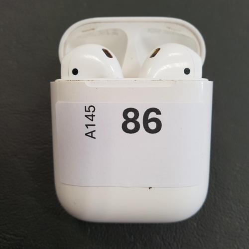 86 - PAIR OF APPLE AIRPODS 2ND GENERATION
in Lightning charging case