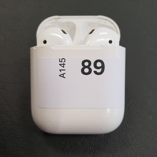 89 - PAIR OF APPLE AIRPODS 2ND GENERATION
in Lightning charging case