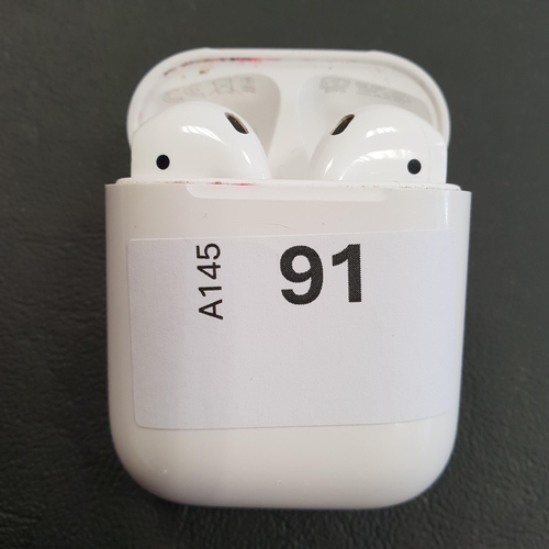 91 - PAIR OF APPLE AIRPODS 2ND GENERATION
in Lightning charging case