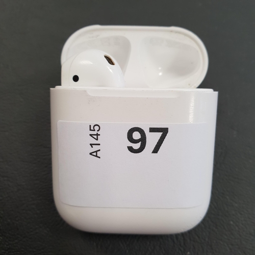 97 - SINGLE APPLE AIRPODS 2ND GENERATION
in Lightning charging case