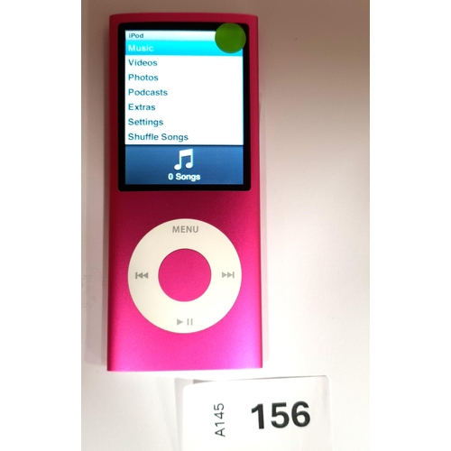 156 - APPLE IPOD NANO 4th GENERATION
model A1285, serial number 5U841DU63QT; NOT Apple Account Locked
Note... 