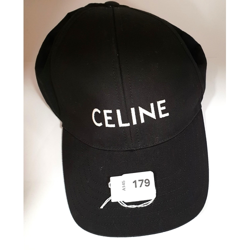 179 - CELINE BLACK BASEBALL CAP
size M