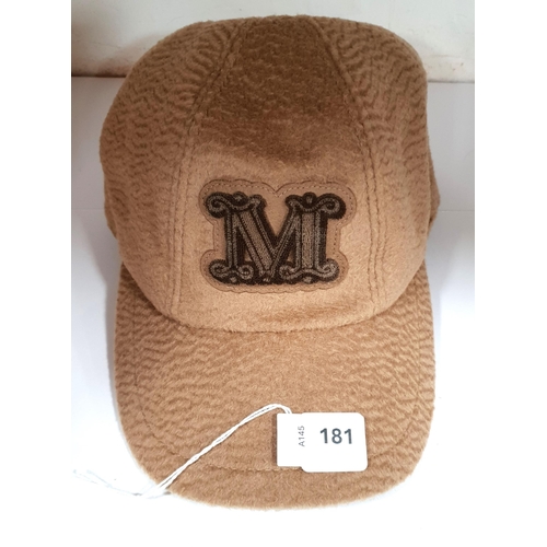 181 - MAXMARA CAMEL WOOL BASEBALL CAP