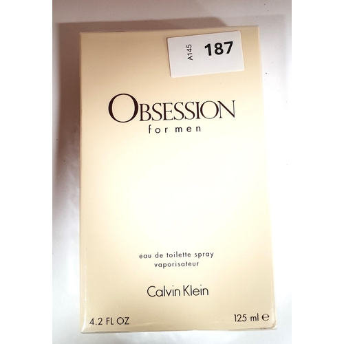 187 - NEW AND BOXED OBSESSION FOR MEN EAU DE TOILETTE SPRAY
125ml