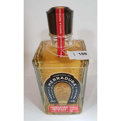 189 - ONE BOTTLE OGF HERRADURA TEQUILA
40% and 750ml
Note: You must be over the age of 18 to bid on this l... 