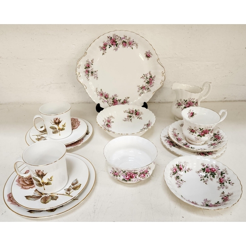 159 - ROYAL ALBERT LAVENDER ROSE PART TEA SET
comprising tea cup, two saucers, side plate, sandwich plate,... 