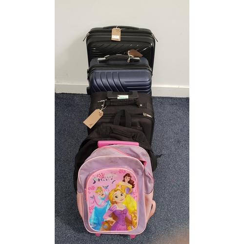 1 - SELECTION OF THREE SUITCASES AND TWO RUCKSACKS including Tripp
Note: Suitcases and bags are empty