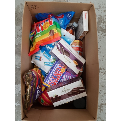ONE BOX OF CONSUMABLE ITEMS
including chocolates, biscuits, sweets, etc.
