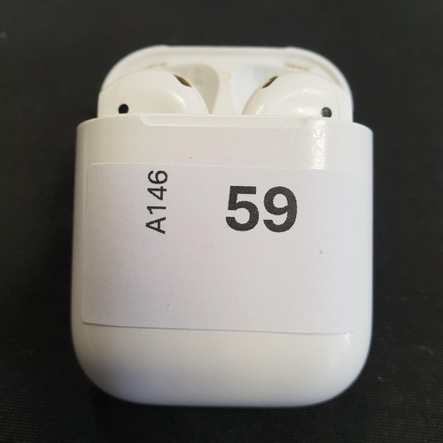 59 - PAIR OF APPLE AIRPODS 2ND GENERATION
in Lightning charging case