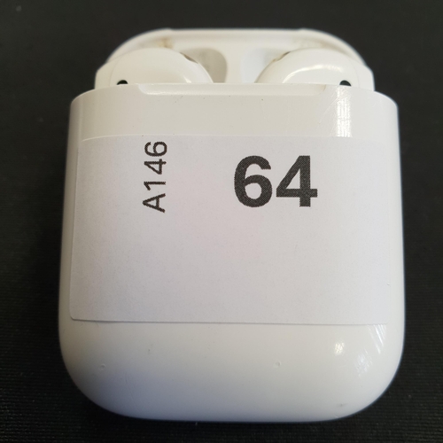 64 - PAIR OF APPLE AIRPODS 2ND GENERATION
in Lightning charging case