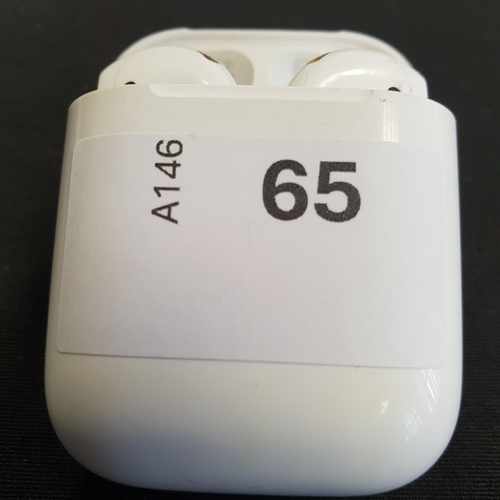 65 - PAIR OF APPLE AIRPODS 2ND GENERATION
in Lightning charging case