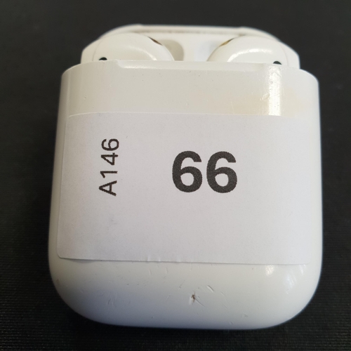 66 - PAIR OF APPLE AIRPODS 2ND GENERATION
in Lightning charging case