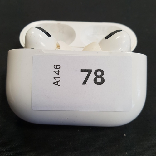 78 - PAIR OF APPLE AIRPODS PRO
in Pro charging case
Note: damage to airpod tips