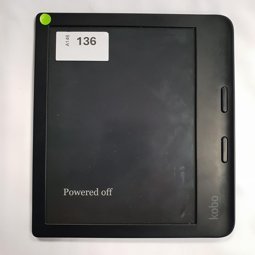 136 - KOBO LIBRA 2 E-READER
serial number N4181A1005726
Note: It is the buyer's responsibility to make all... 