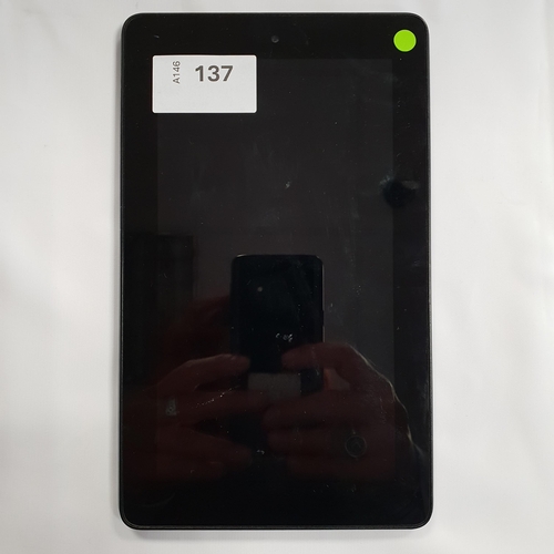 137 - AMAZON KINDLE FIRE 5TH GENERATION
serial number G000 H404 6203 01VP
Note: It is the buyer's responsi... 