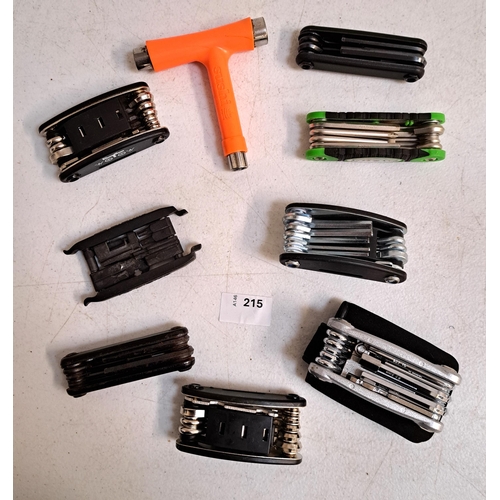 215 - SELECTION OF NINE BIKE TOOLS
of various size and design