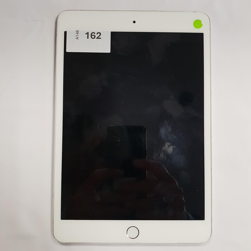 162 - APPLE IPAD MINI 3 - A1599 - WIFI  
serial number DLQ16HWG5V5. Apple account locked. 
Note: It is the... 