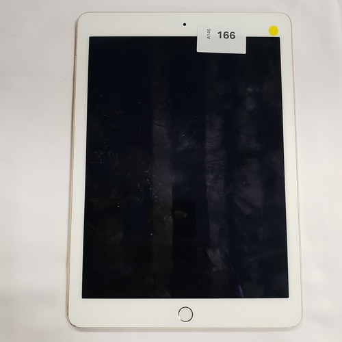 166 - APPLE IPAD AIR 2 - A1566 - WIFI 
serial number DMPNRPYBG5W0. Apple account locked. Crack to screen a... 