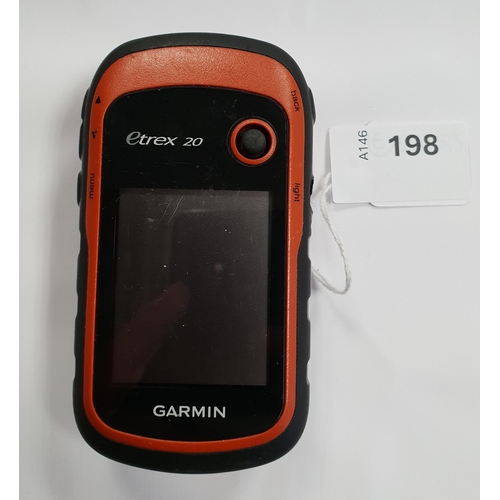 198 - GARMIN ETREX 20 HANDHELD GPS OUTDOOR HIKING NAVIGATOR