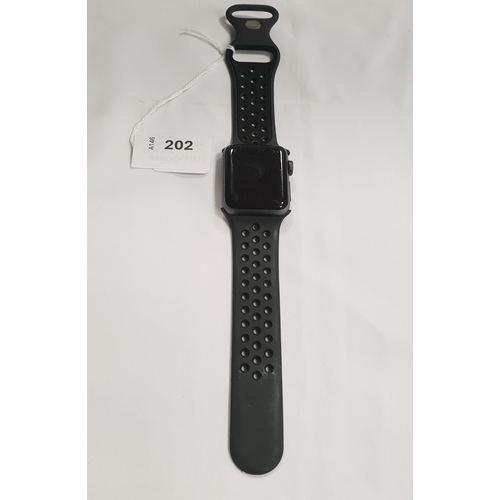 202 - APPLE WATCH SERIES 3
38mm case; model A1858; S/N GJ90X4KEJ5X0; Apple Account Locked;
Note: It is the... 