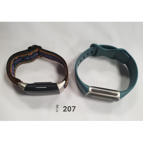 207 - TEO FITBIT FITNESS TRACKERS
comprising a Charge 5 and a Charge 3