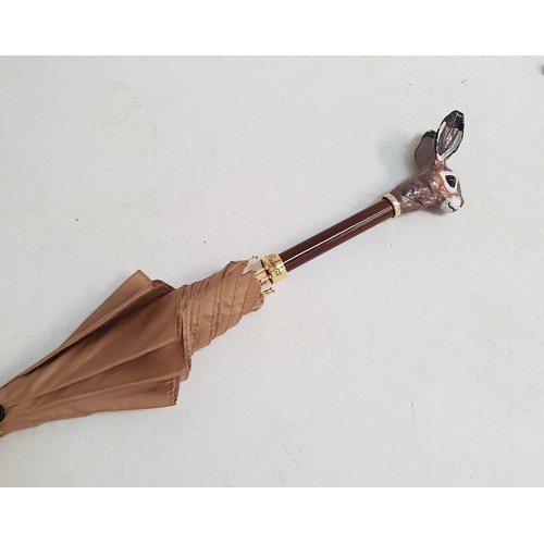 239A - PASOTTI LUXURY UMBRELLA
with enamelled brass hare handle