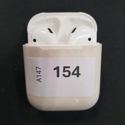 154 - PAIR OF APPLE AIRPODS 2ND GENERATION
in Lightning charging case
Note: some staining dirt to case and... 