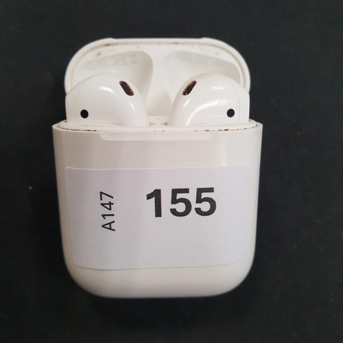 155 - PAIR OF APPLE AIRPODS 2ND GENERATION
in Lightning charging case