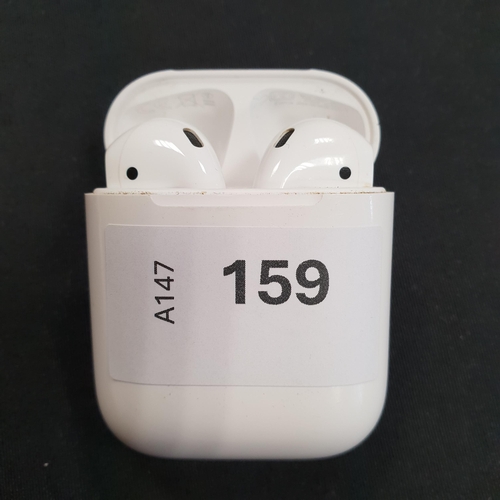 159 - PAIR OF APPLE AIRPODS 2ND GENERATION
in Lightning charging case