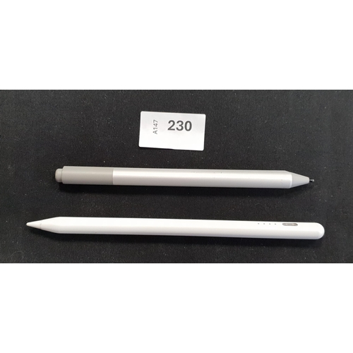 230 - TWO COMPUTER/TABLET STYLUS PENS