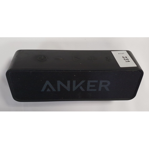 231 - ANKER PORTABLE BLUETOOTH SPEAKER