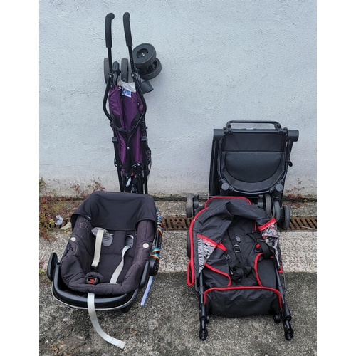 13 - THREE BUGGIES AND ONE CAR SEAT
Including Maxi Cosi and Hauck