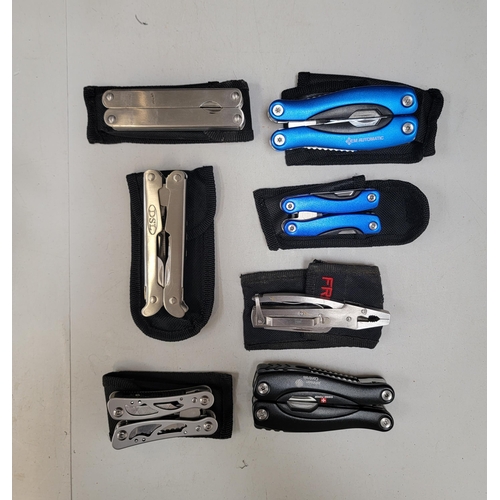 144 - SEVEN VARIOUS MULTI TOOLS
of various sizes, including DSL, and Swiss Force
Note: You must be over 18... 