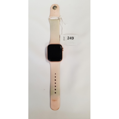 249 - APPLE WATCH SERIES 5
40mm case; model A2092; S/N FHLC3ABBMLTJ; Apple Account Locked; Note scratches ... 