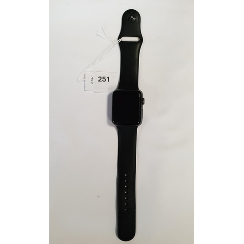 251 - APPLE WATCH SERIES 3
42mm case; model A1859; S/N GJ9WV6G9J5X4; NOT Apple Account Locked; Scratches t... 