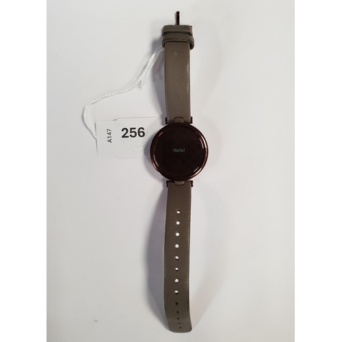 256 - GARMIN LILY SMART WATCH
serial number 6SLU13433, 34mm, wiped.
Note: It is the buyer's responsibility... 