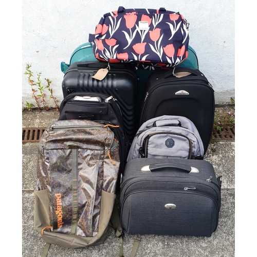 12 - FOUR SUITCASES, THREE RUCKSACKS AND TWO HOLDALLS (9)
including Tripp, Antler, Travelway ans Patagoni... 