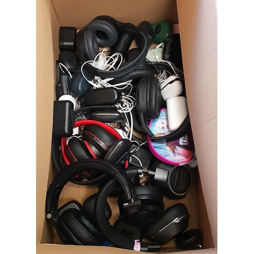 14 - ONE BOX OF HEADPHONES
including in ear and on ear