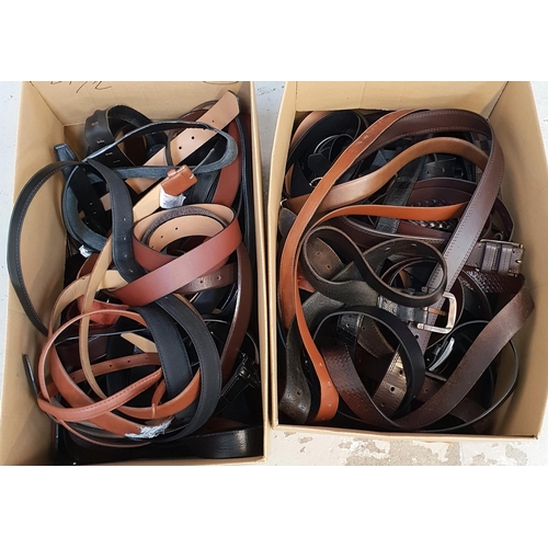 24 - TWO BOXES OF LADIES AND GENTS BELTS