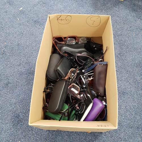 46 - ONE BOX OF SUNGLASSES AND GLASSES
Note: some may have prescription lenses