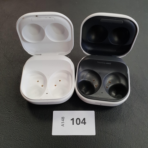 104 - TWO SAMSUNG EARBUD CHARGING CASES
for SM-R177 and SM-R400