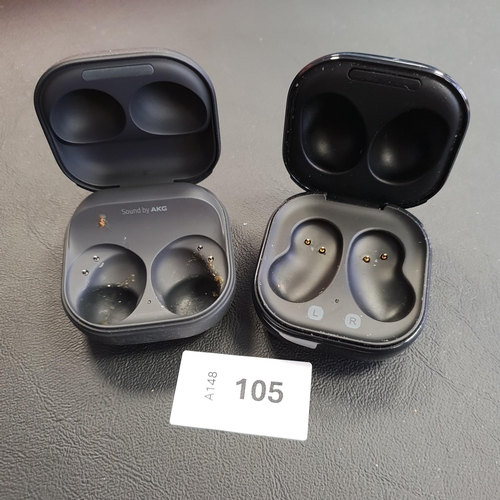 105 - TWO SAMSUNG EARBUD CHARGING CASES
for SM-R180 and SM-R510