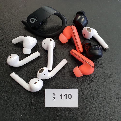 110 - SELECTION OF ELEVEN LOOSE EARBUDS
including Apple, Beats and Jlab (11)