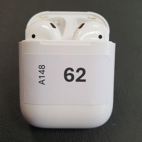 62 - PAIR OF APPLE AIRPODS 2ND GENERATION
in Lightning charging case