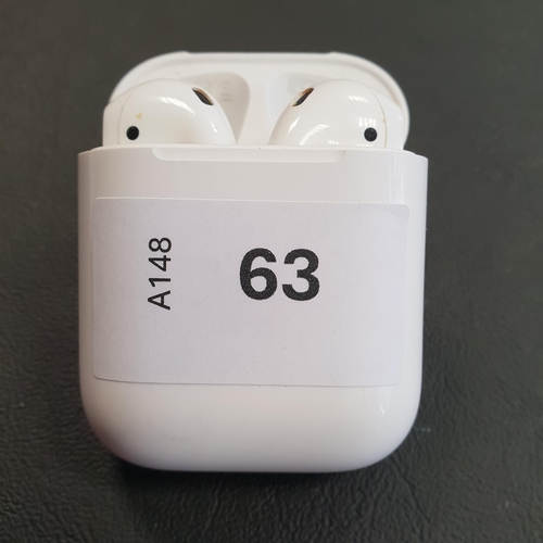 63 - PAIR OF APPLE AIRPODS 2ND GENERATION
in Lightning charging case