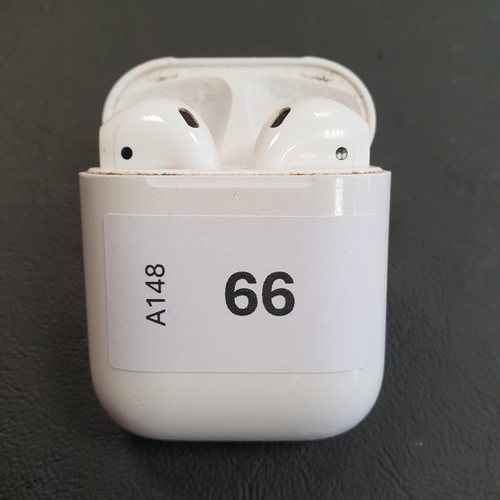 66 - PAIR OF APPLE AIRPODS 2ND GENERATION
in Lightning charging case